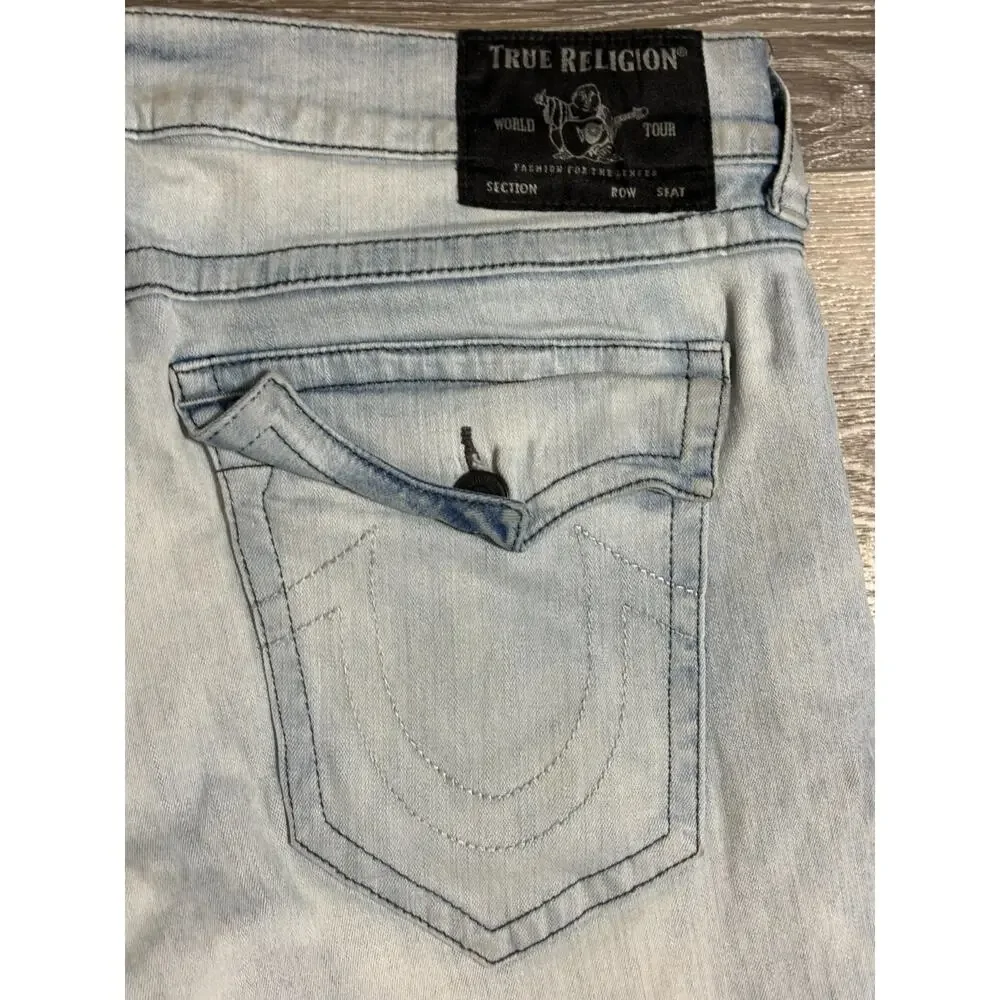 True Religion Light Wash Geno Relaxed Slim Jeans Retro Y2K Skater - Men’s 40x30